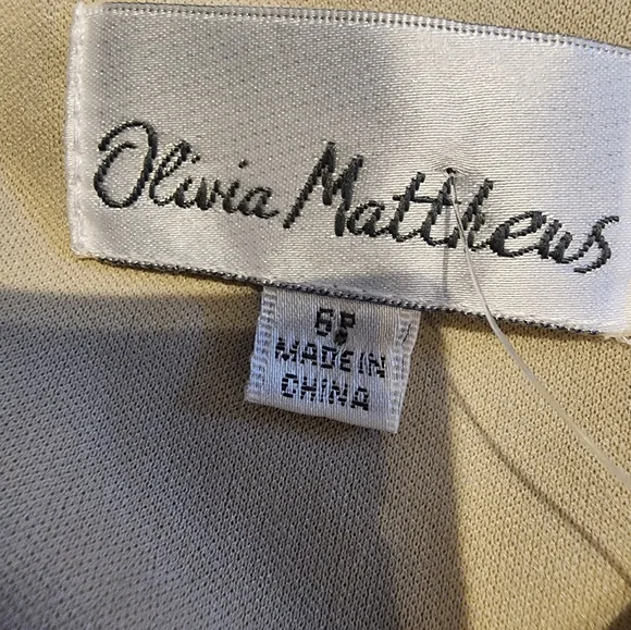 New Olivia Mathews Beige A-Line Dress Square Neck Minimalist Modest Sundress 6P - Picture 8 of 9